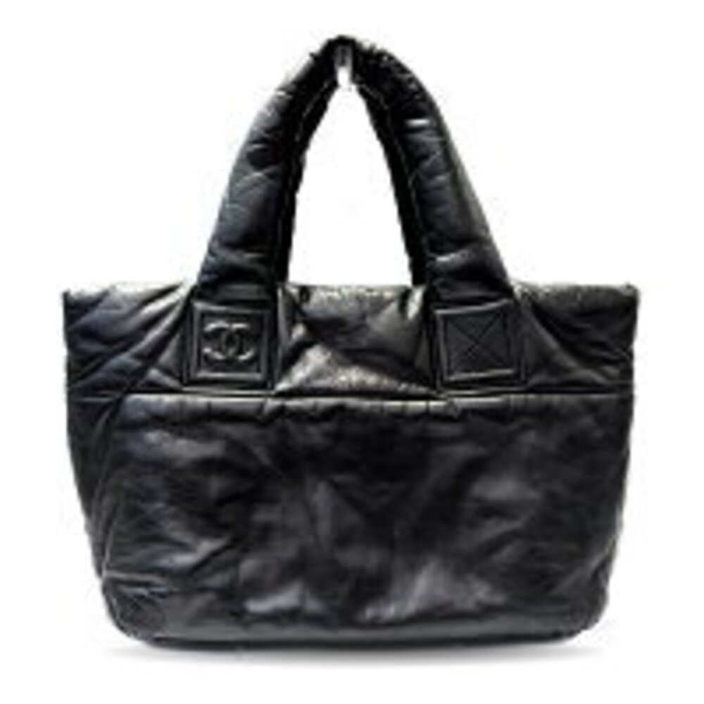 Chanel Coco Cocoon Tote Bag Leather Lambskin Black